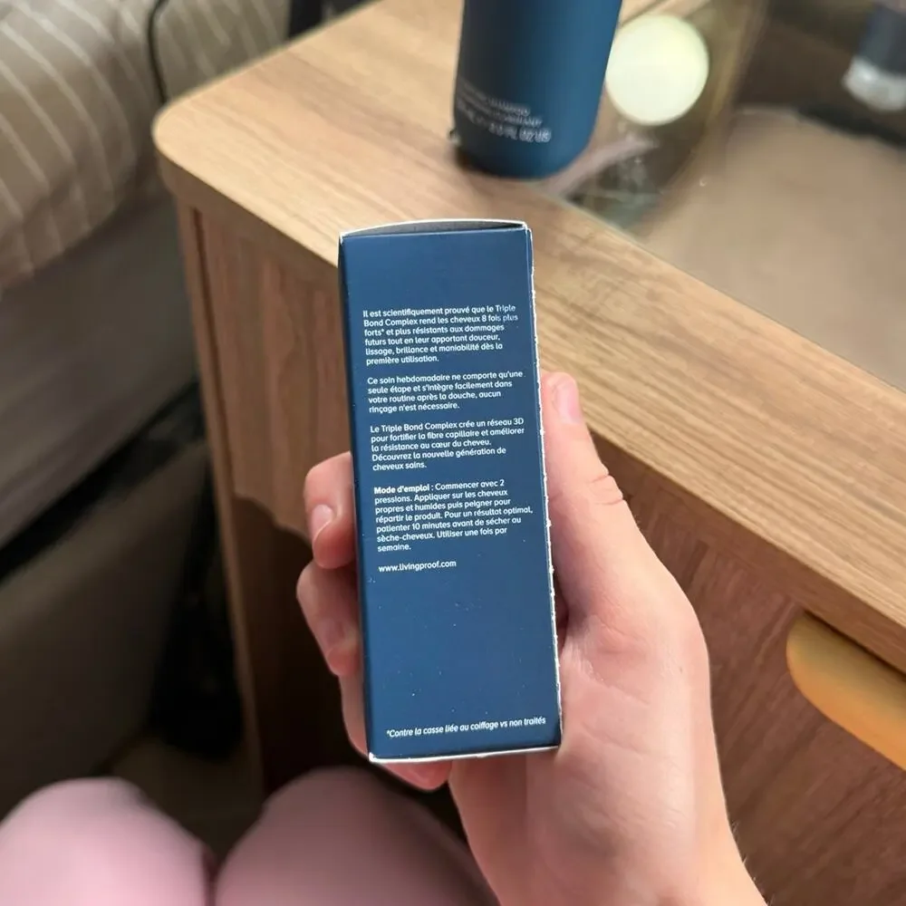 Living Proof clarifying detox, shampoo, and triple bond complex